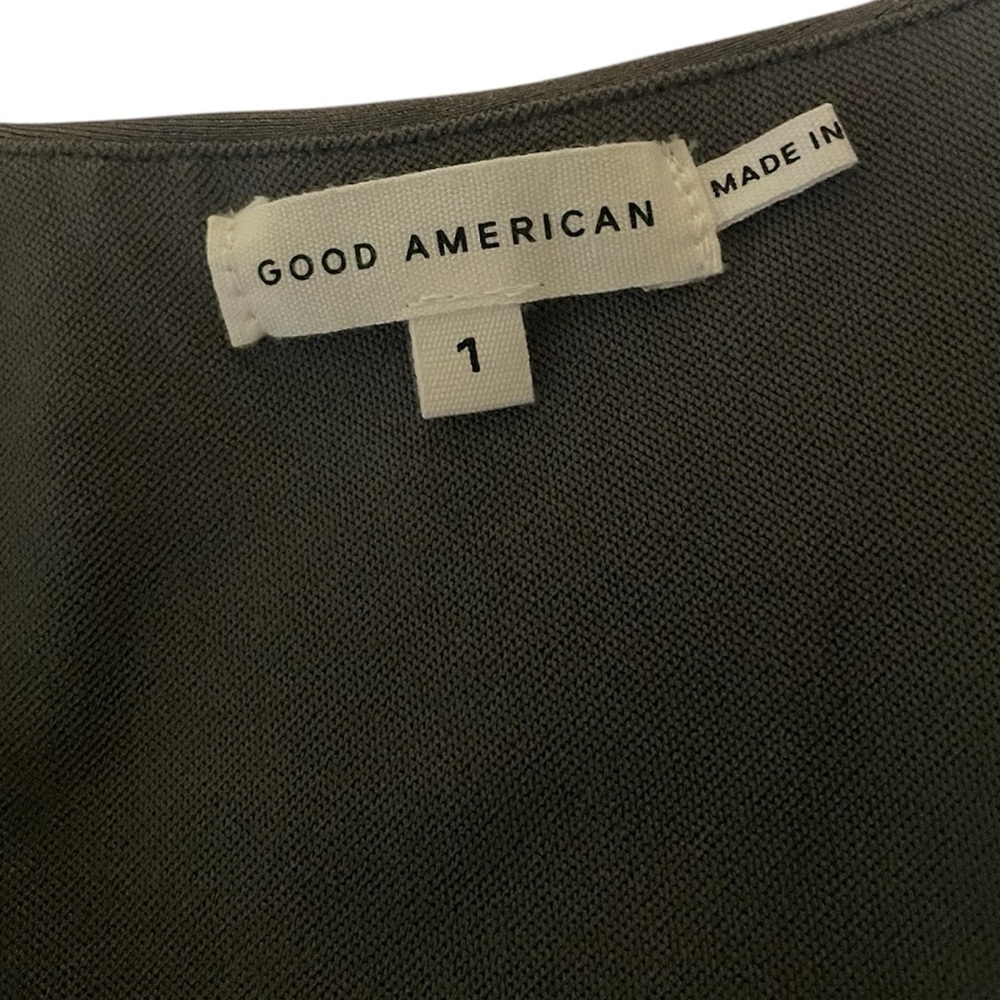 NWT Good American Disco High Shine Compression Bodysuit Chrome Size 1 Small - Picture 6 of 7